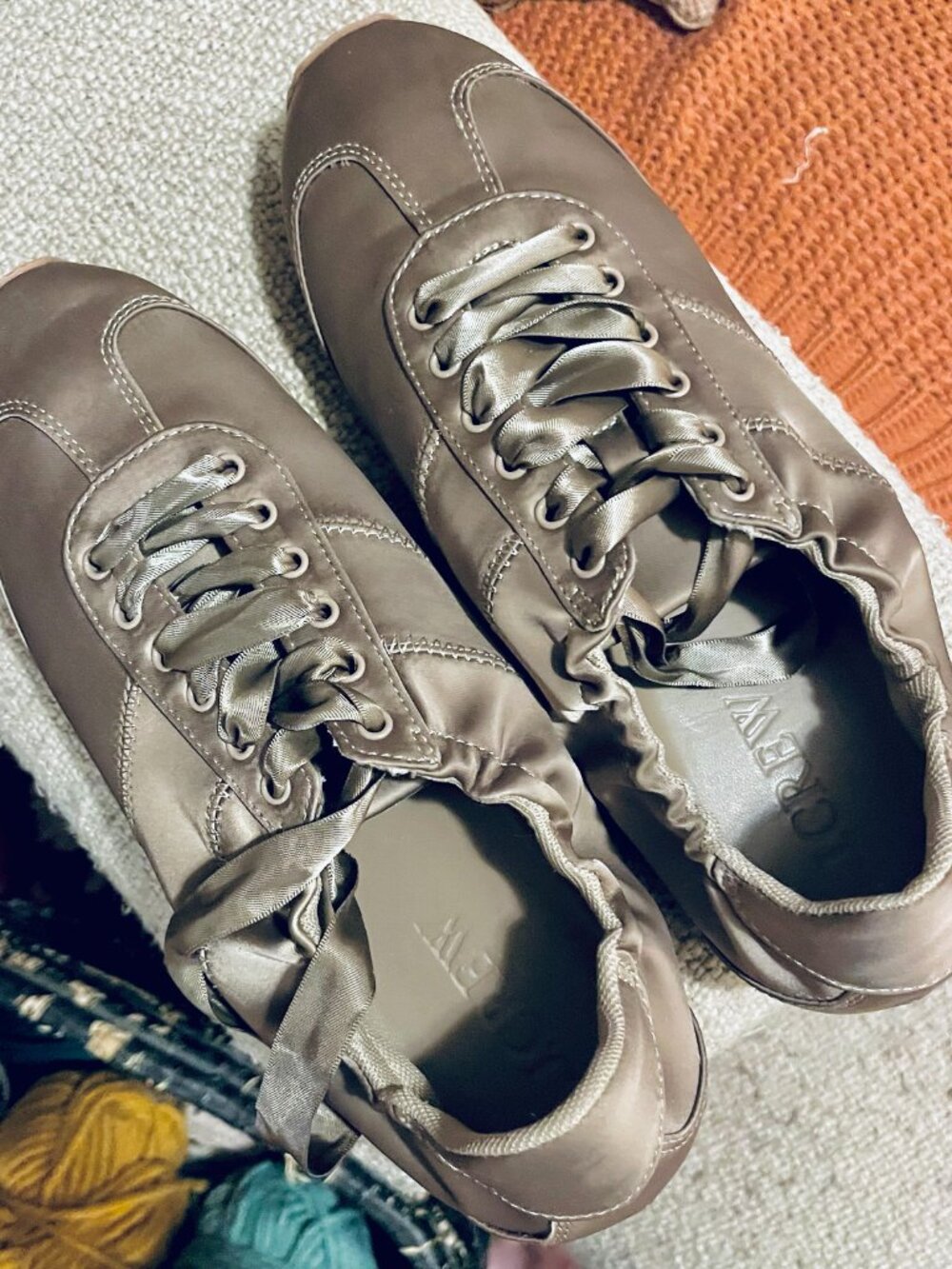 J.Crew Ballet Sneakers in Satin Sz 9 - Picture 2 of 5